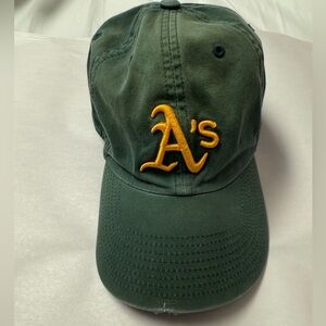 Used Oakland A’s Baseball VTG Green Hat Cap Worn Fitted Large The Franchise